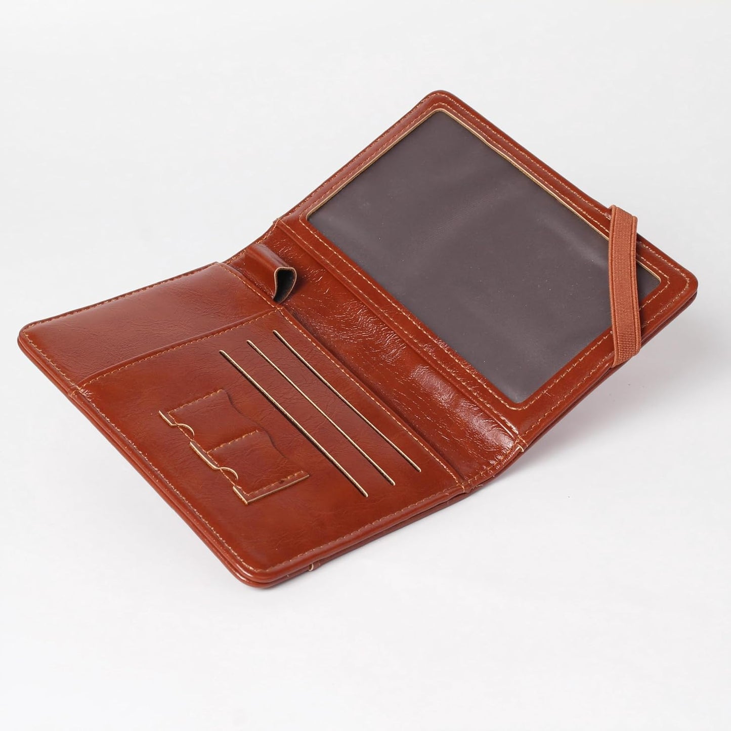 RFID Passport Wallet, RFID Passport Holder for Wallet, Essential Travel Anti-Theft Wallet Storage Case, Anti-Theft Protective Case,Brown