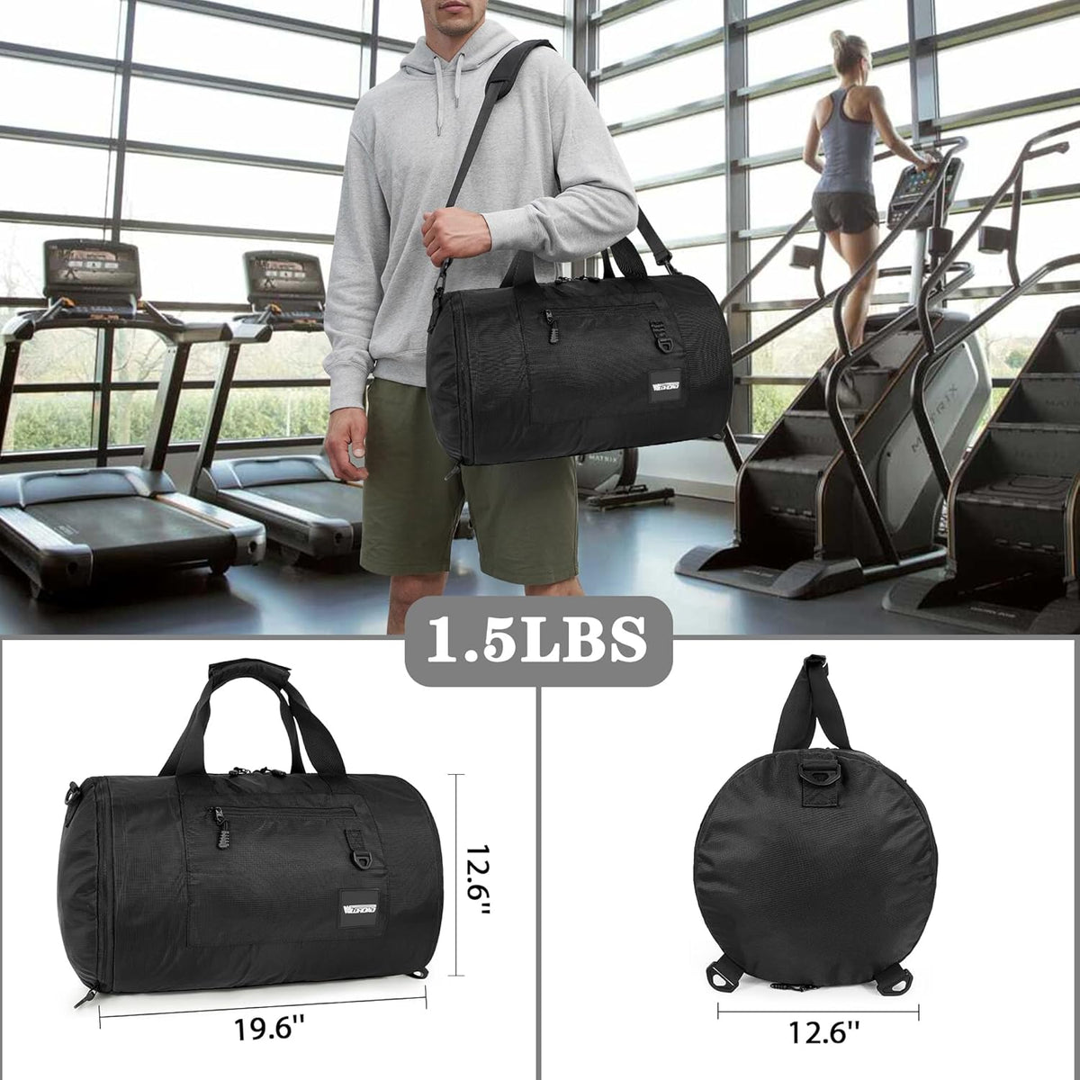 Wildroad Travel Bags for Men, Gym Bag & Duffle Bag for Travel, Carry on Bag Duffel Bag 3 IN 1