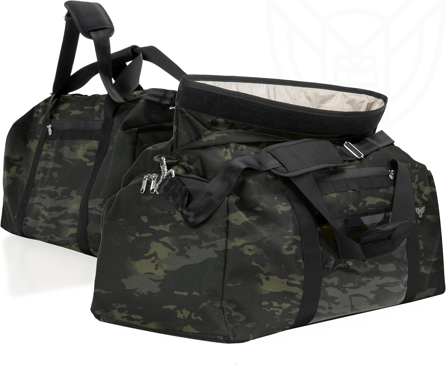 Xtreme Sight Line ~ AQUA Duffel Faraday Bag ~ Water-Proof Signal Blocking Duffel Bag for Large Electronics ~ Tracking/Hacking Defense ~ Data Security ~ 1000D Nylon ~ Midnight MultiCam