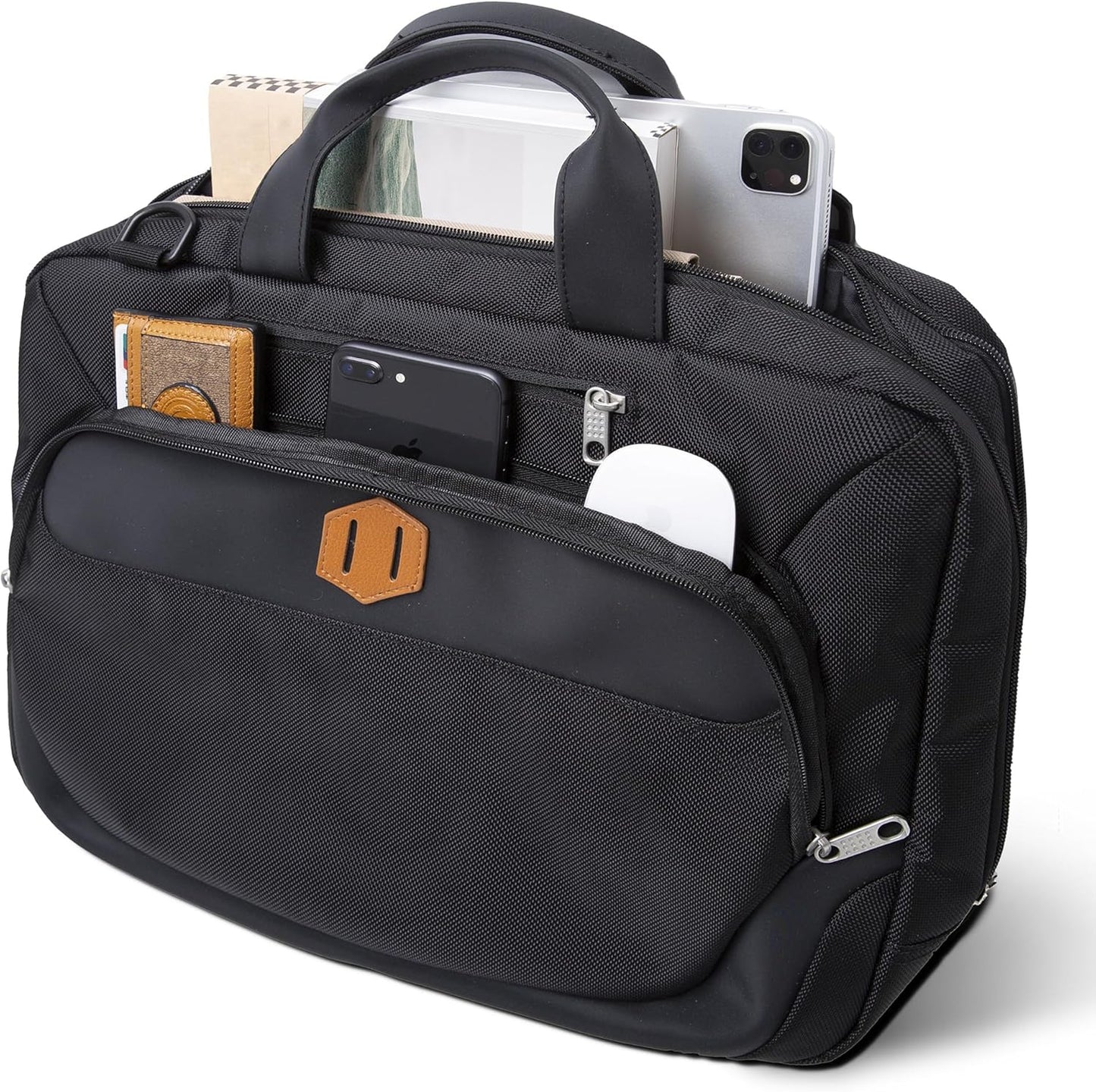 Cango Shoulder Laptop Carry-On Business Large Messenger Bag for Work, Business Travel and Office, Compatible with 17.3 inch Laptop, and books, water-resistant crossbody satchel bag for Men, and Women