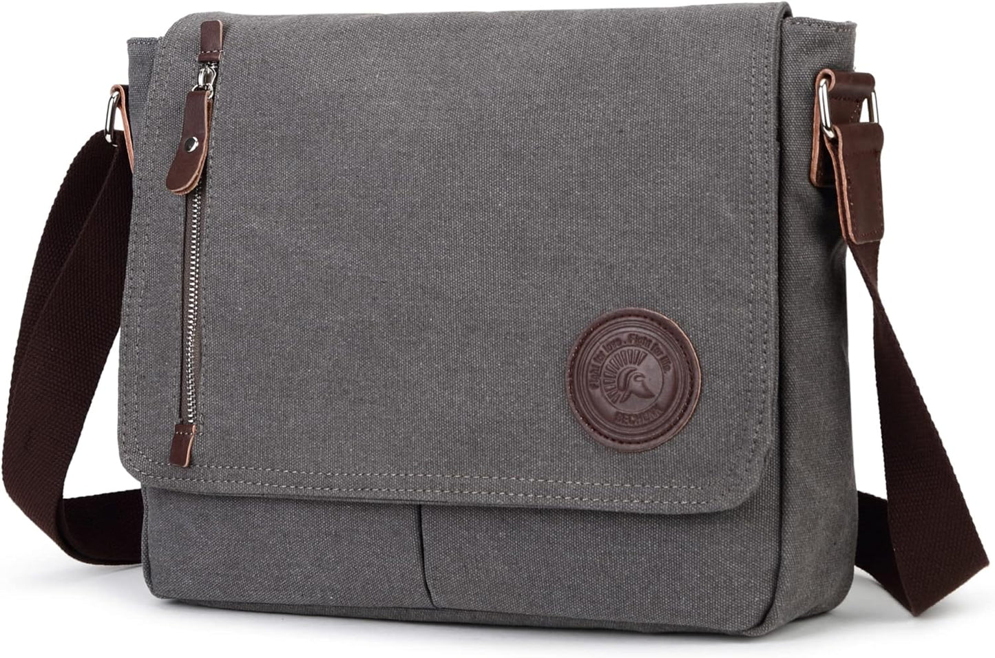 Sechunk Canvas Small Messenger Bag Vintage Shoulder bag Everyday Purse Crossbody bag for men women