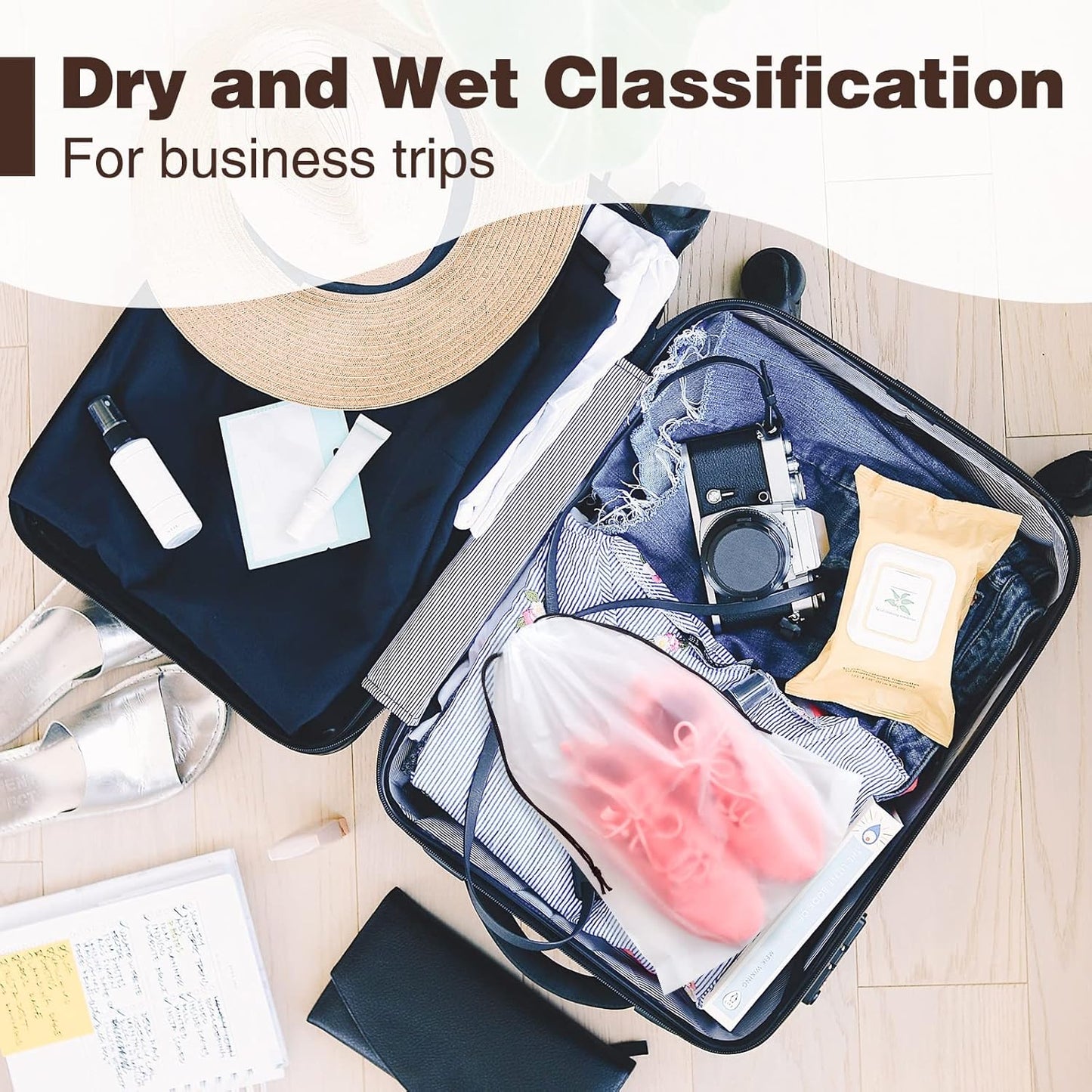 50 Pcs Translucent Travel Shoe Bags,Large Clear Shoe Bags for Storage,Protable Shoes Pouch Storage Organizers with Rope,Clear Drawstring Dust Bags for Packing,Men and Women