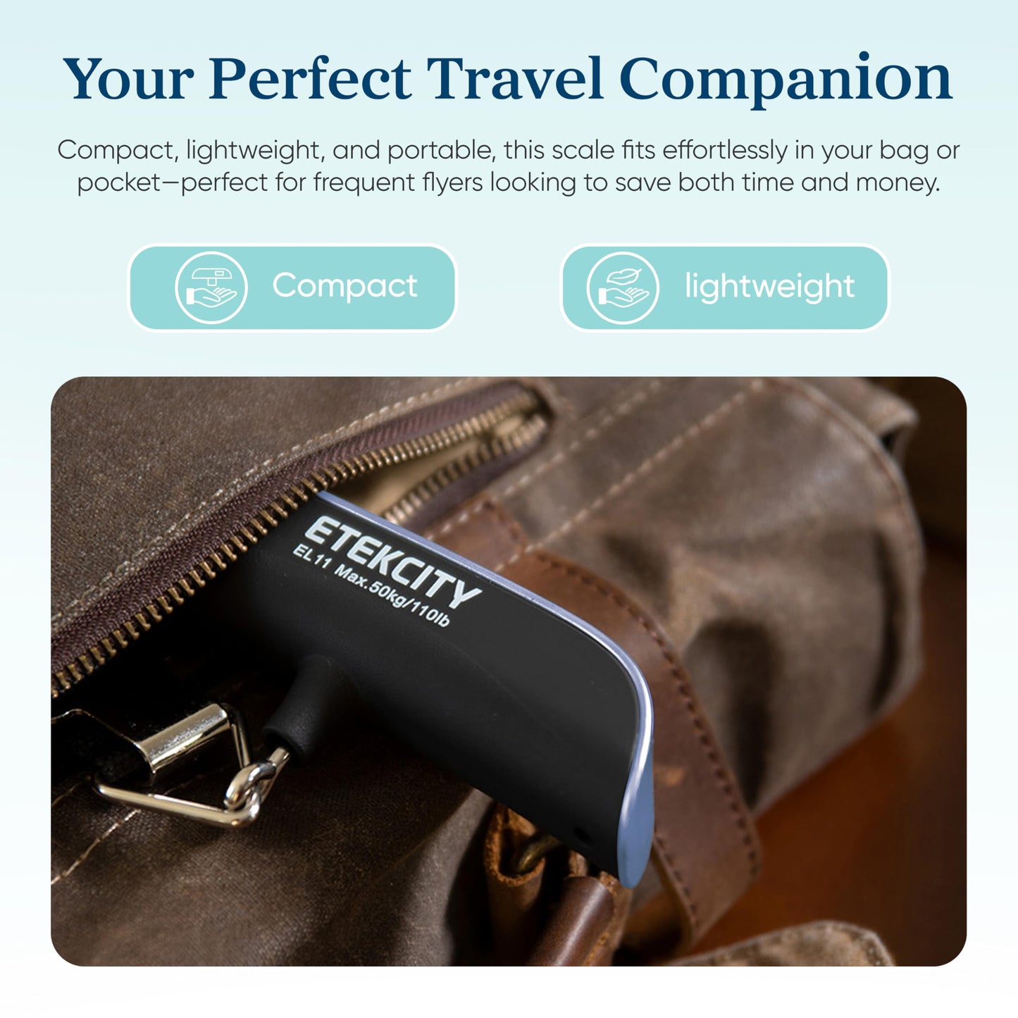 Etekcity Luggage Scale, Digital Suitcase Weight Scale for Travel, 110 lb