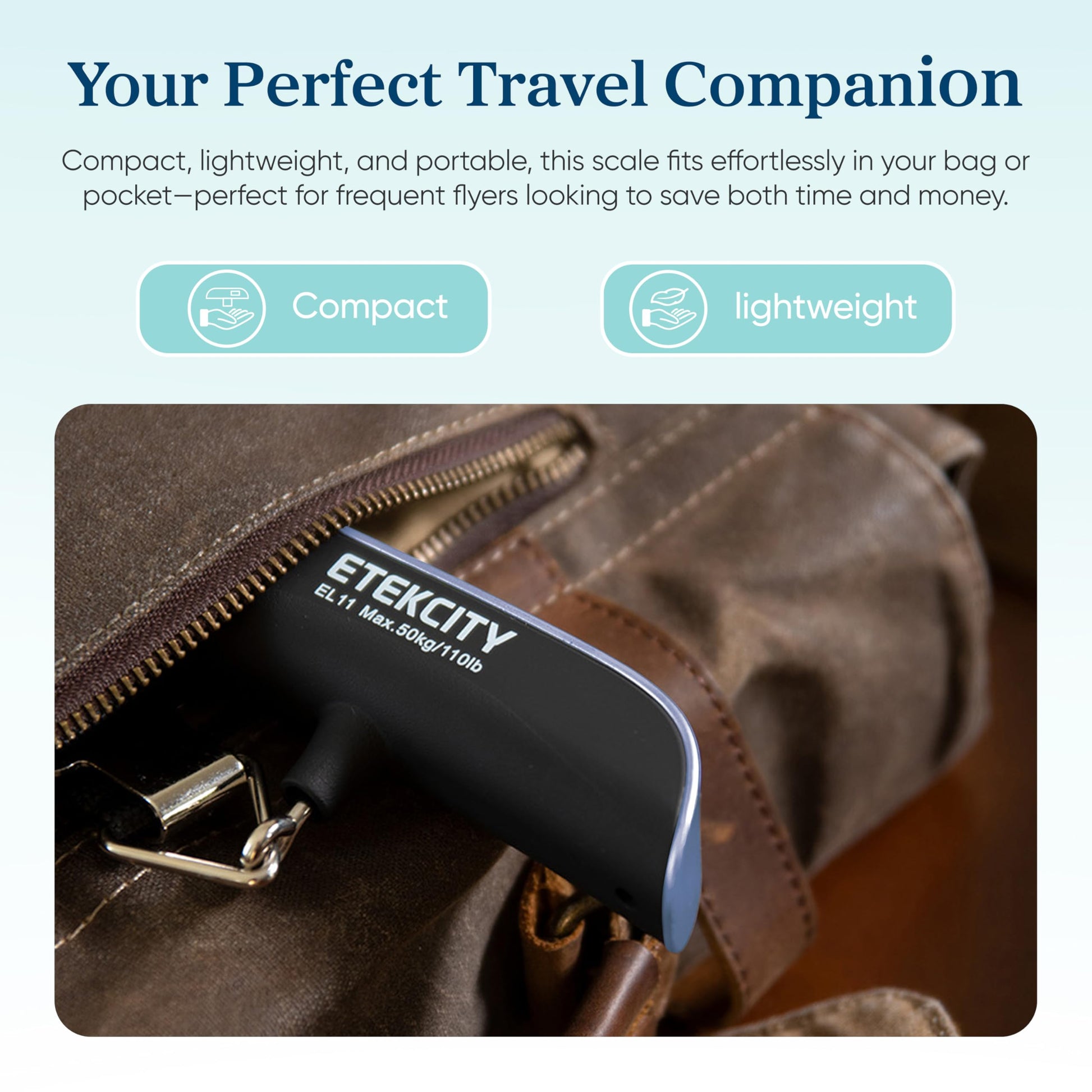Etekcity Luggage Scale, Digital Suitcase Weight Scale for Travel, 110 lb