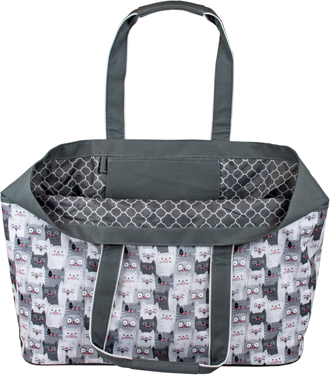 geckobrands Oversized Beach Tote – Large and Stylish Beach Bag with 4 Exterior Pockets and Zippered Internal Compartment