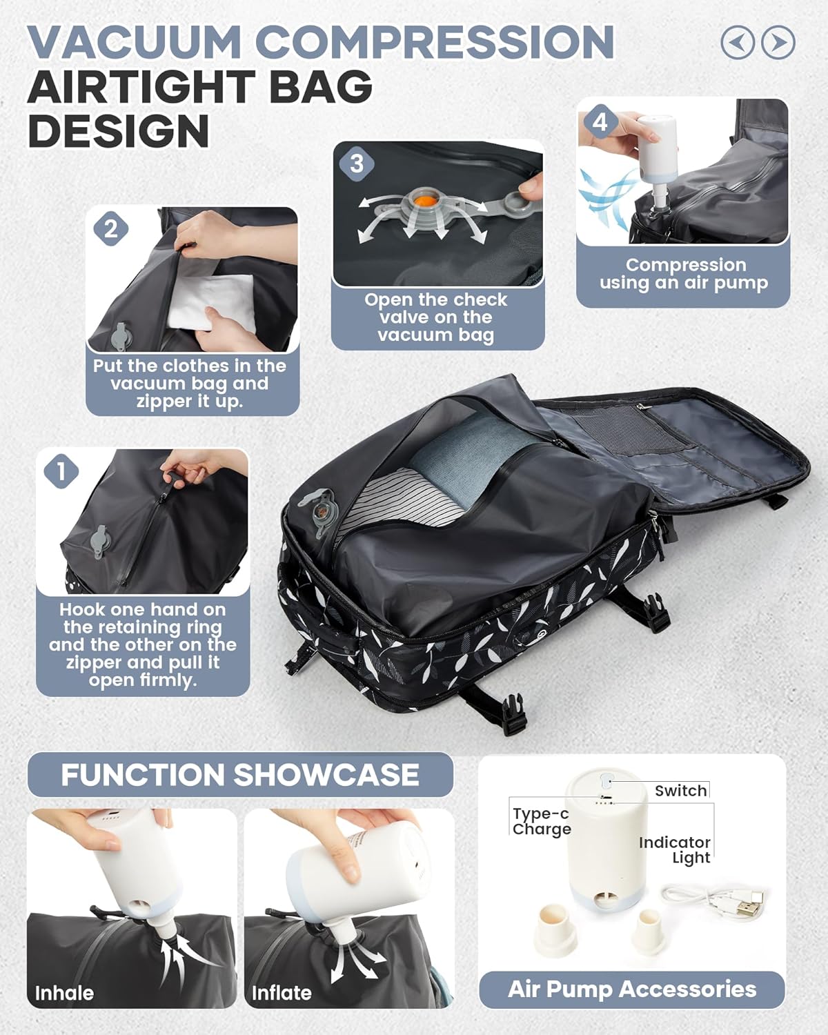 WONHOX Large Travel Backpack Carry on Flight Approved Laptop Work Business Backpack for Women Men Mochila de Viaje