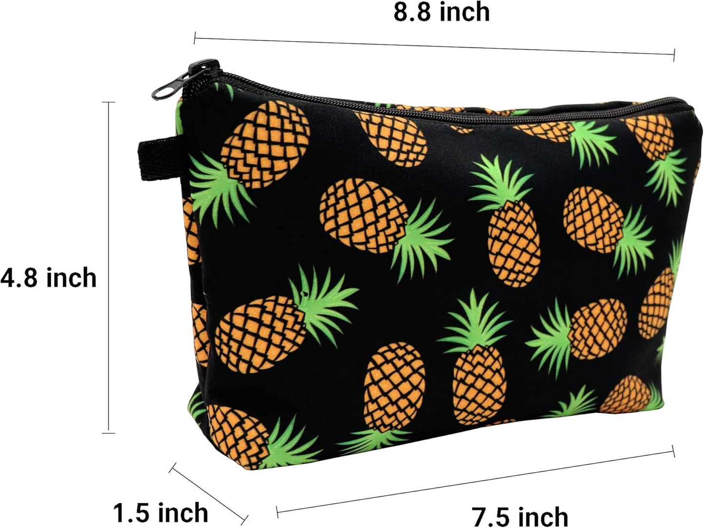 Cute Travel Makeup Bag Cosmetic Bag Small Pouch Gift for Women (Pineapple)