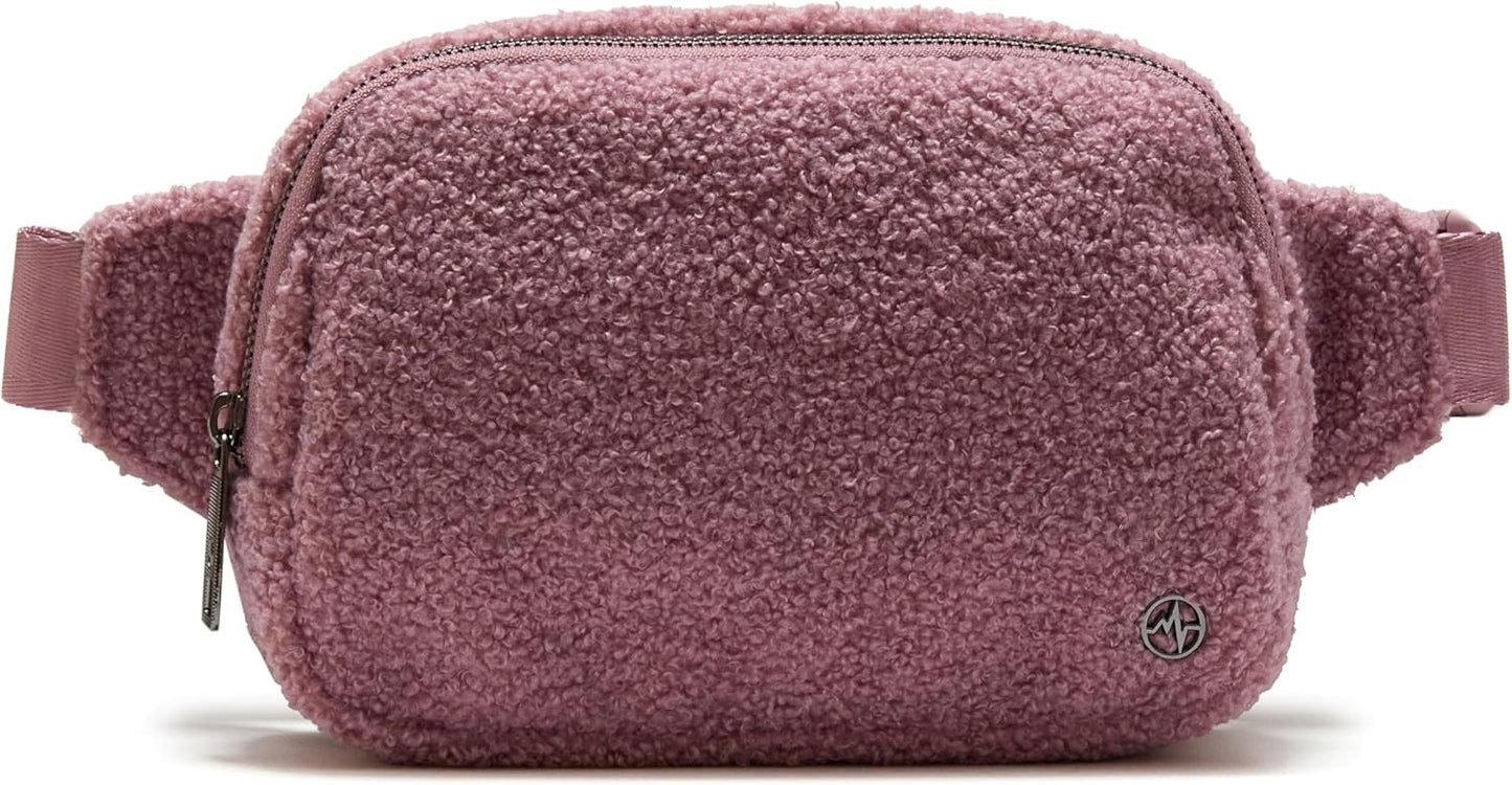 Pander Large 2L Fanny pack Everywhere Fleece Belt Bag for Women and Men with Adjustable strap Belt. (Purple Lavender)