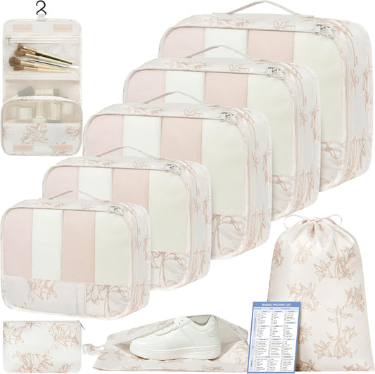 BAGAIL 9 Set Packing Cubes Luggage Packing Organizers for Travel Accessories