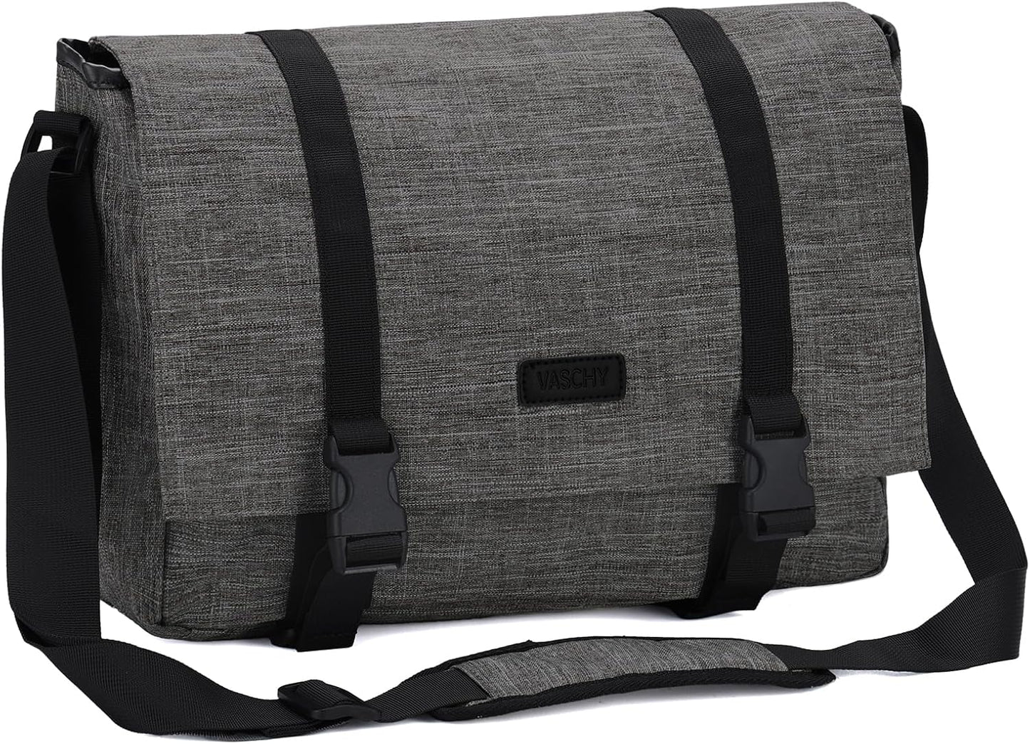 VASCHY Messenger Bag,Water Resistant Casual Lightweight Slim Crossbody Shoulder Bag for Men Women Work School for 14in Laptop
