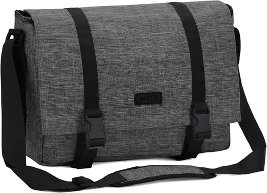 VASCHY Messenger Bag,Water Resistant Casual Lightweight Slim Crossbody Shoulder Bag for Men Women Work School for 14in Laptop