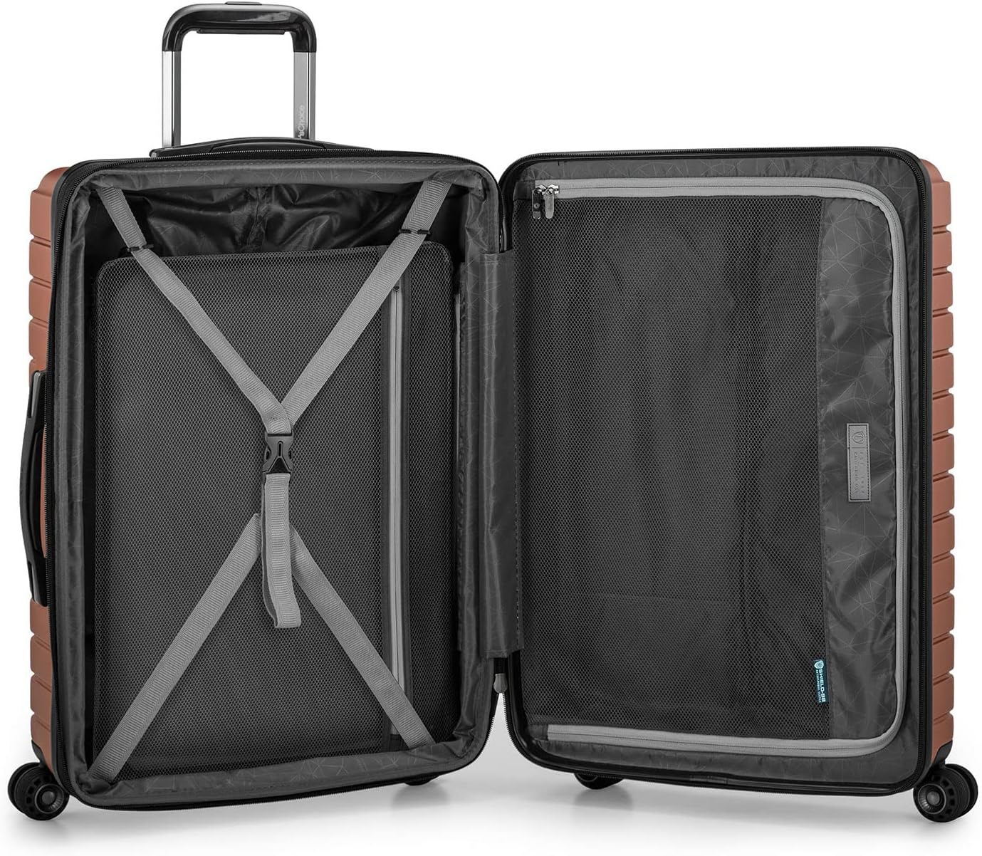 Traveler's Choice Archer Polycarbonate Hardside Luggage with Spinner Wheels, Tie Down Straps
