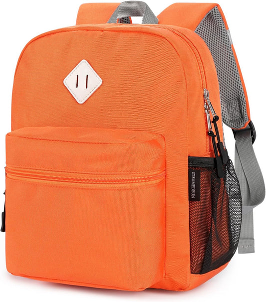 STEAMEDBUN Toddler Backpack for Girls 2-4,Kindergarten Backpack for Girls,Preschool Backpack,Mini, Orange