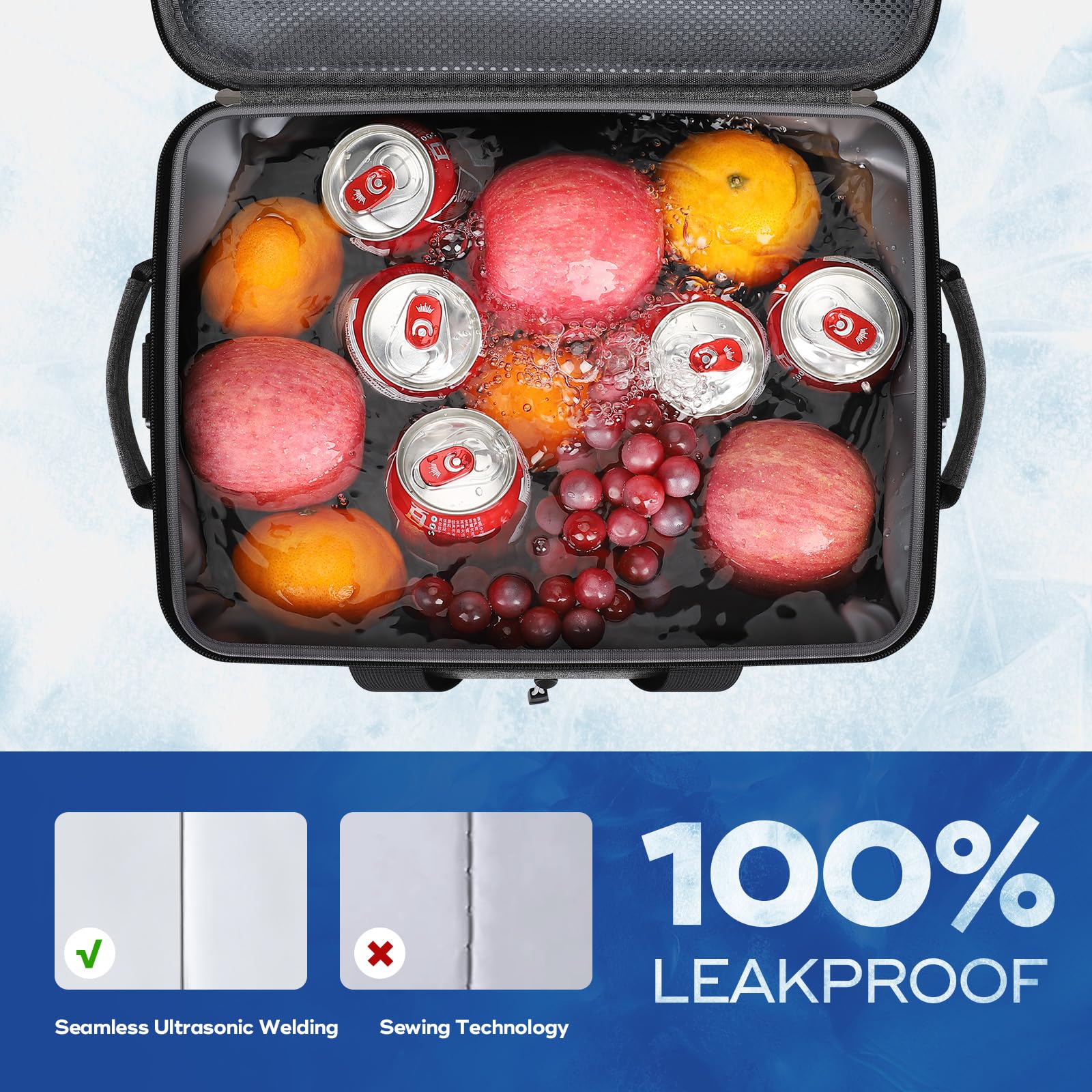 Maelstrom 30Can Collapsible Soft Cooler Bag, Leakproof Insulated Ice Chest