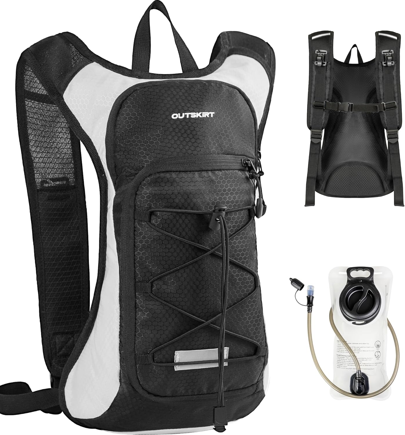 OUTSKIRT Hydration Backpack with 2L Water Bladder, Lightweight and Breathable Running Hydration