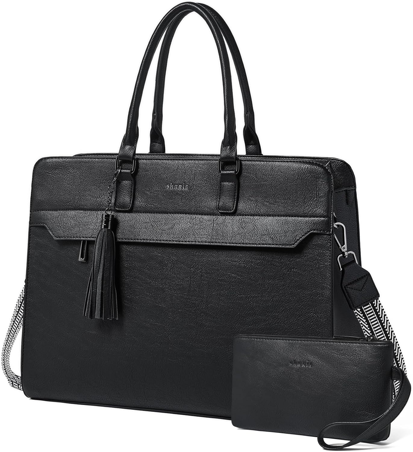 Shrrie 15.6 inches Laptop Bag for Women,Water-Resistant Work Bag Laptop Tote Bag,Briefcase with Satchel Purse