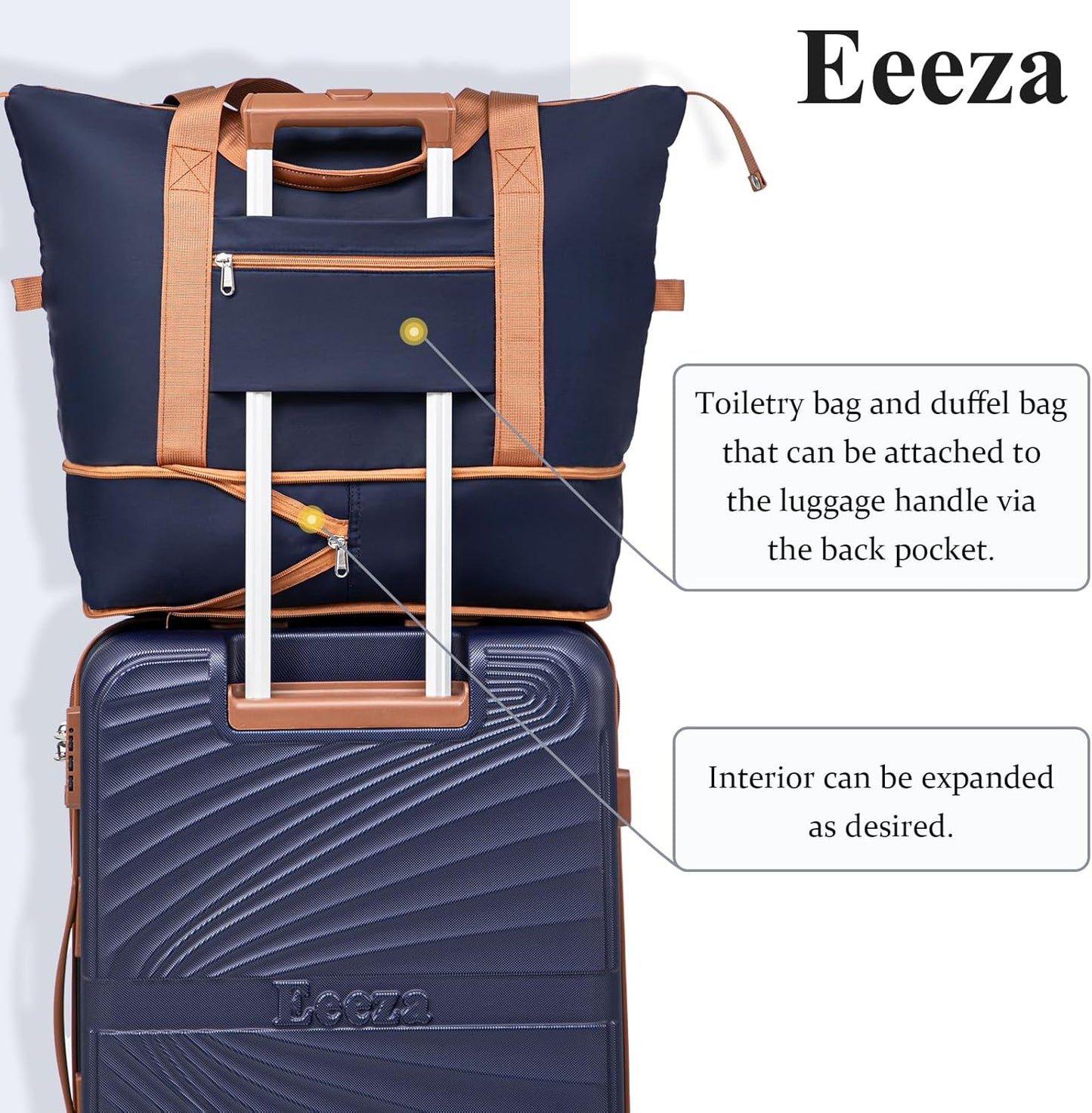 Luggage Sets 5 Piece, Suitcases with Wheels, ABS Hard Case Luggage with TSA Lock Spinner Wheels