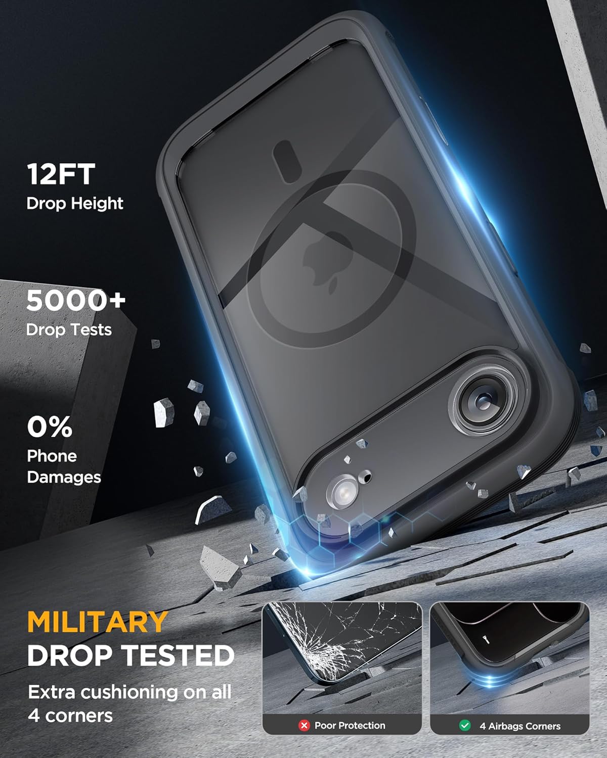 Miracase Magnetic for iPhone Air Case 6.5-inch with Camera Control, [Compatible with MagSafe]