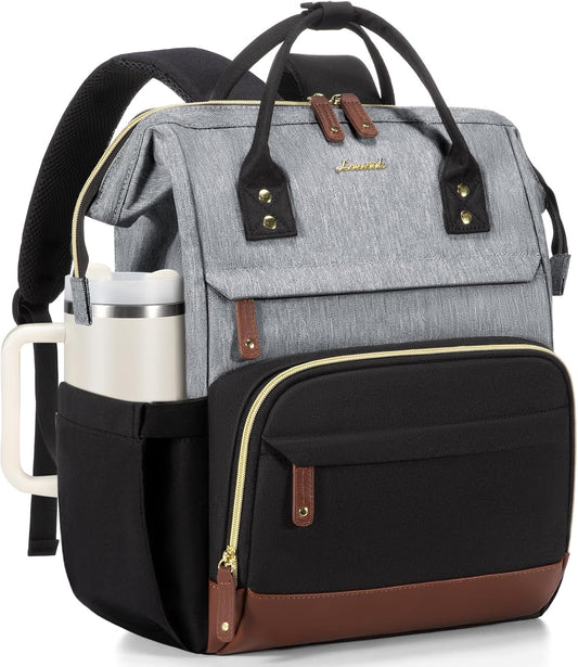 LOVEVOOK Laptop Backpack for Women, 15.6 Inch Work Business Backpacks Purse With Large Capacity, Waterproof Nurse Bag College Bookbag for School, Waterproof Casual Daypack for Travel