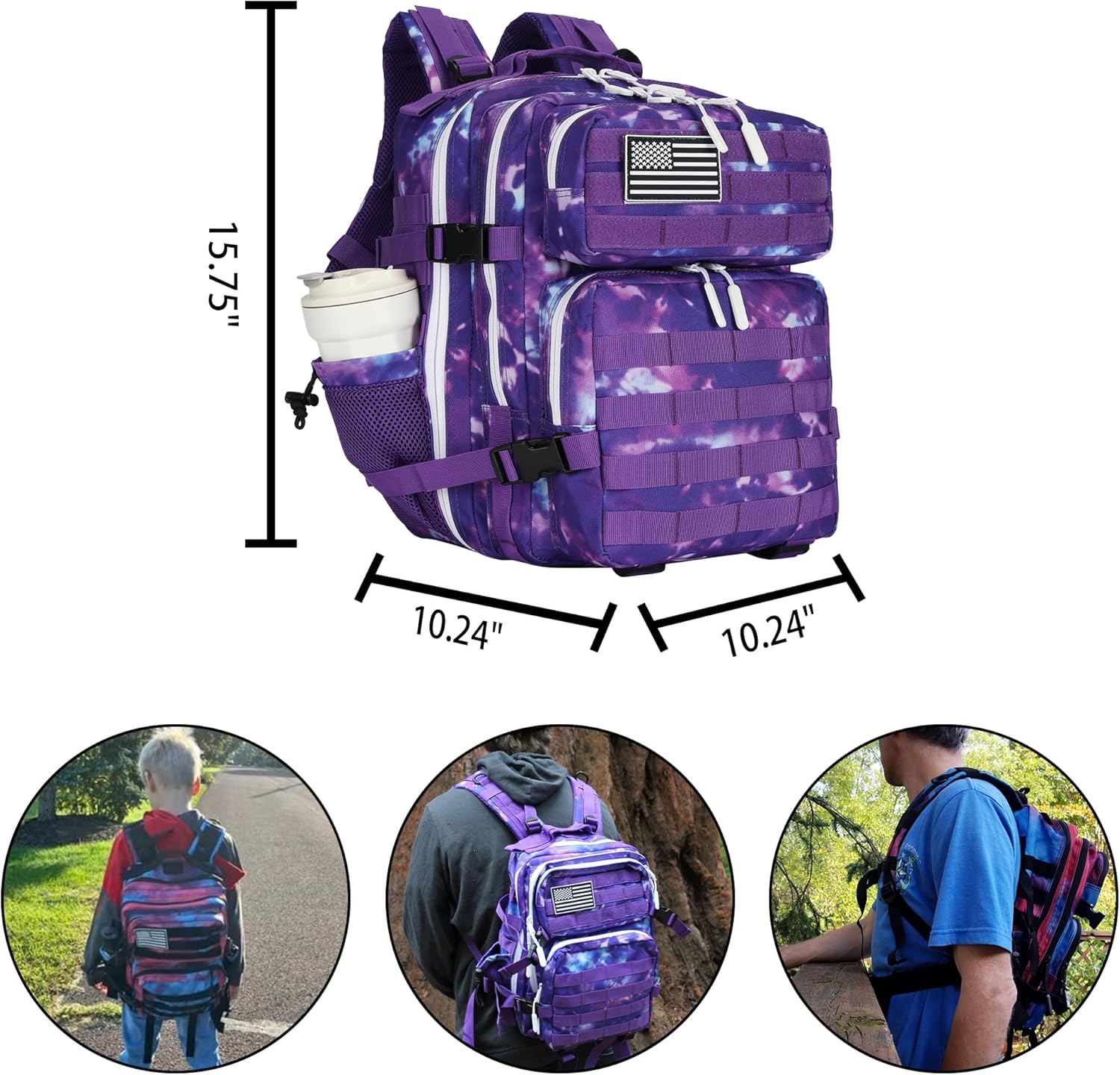 25L Tactical Backpack Military Tactical Backpack for Men and Women Small Assault Pack Outdoor