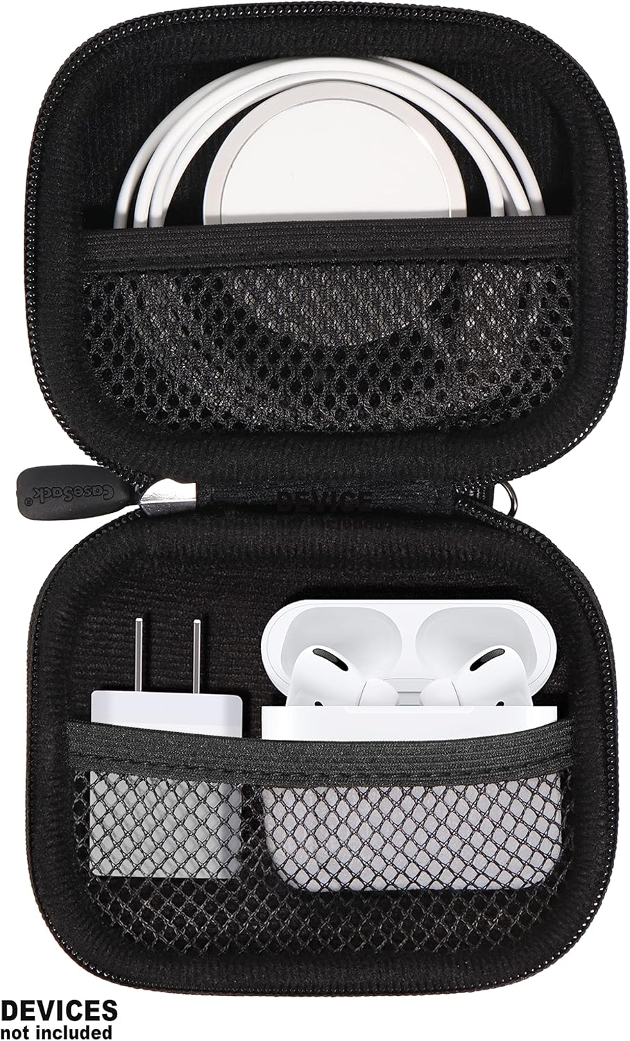 CaseSack All-in-One Case for iPhone MagSafe Charger & Battery Pack, Storage for Accessories/Power Adapter/Charge Cable/Docks, Compatible with AirPods 4/ Pro 3/2/ 1