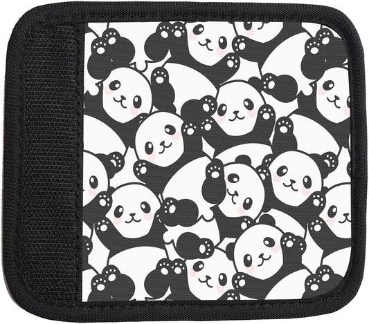 2 Pack Luggage Handle Wrap Travel Tags - Set of Luggage Tags for Suitcases, Identifiers, Marker, and Handle Covers - Cruise Accessories and Travel Gifts（Cute Panda