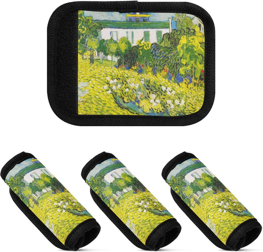 4Pcs Luggage Handle Wrap Suitcase Identifier Handle Covers Tags Soft Travel Bags Luggage Handle Gripper Accessories for Airplane Flying Village Vango