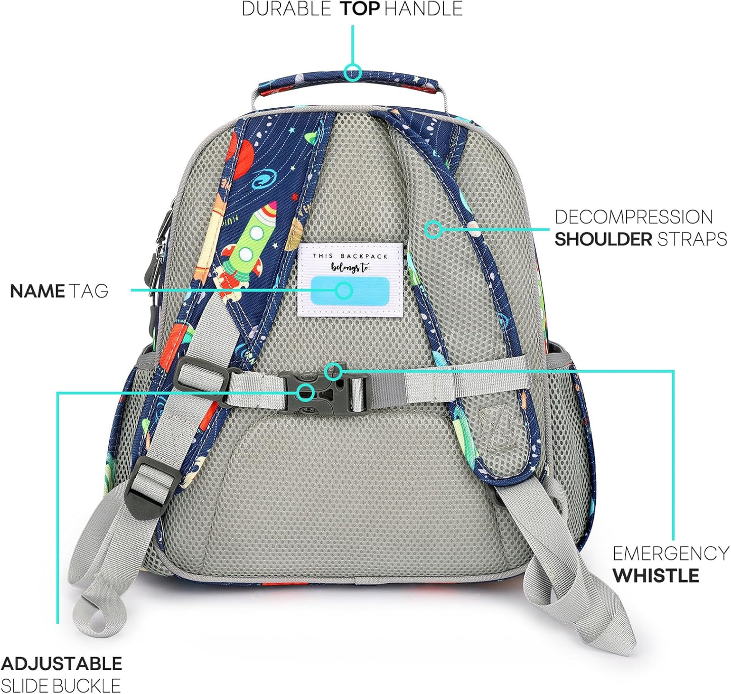 mibasies Boys Backpack 5-8: Lightweight Kids Backpacks Boys - Boy Bookbag for Elementary School - Galaxy LightGray