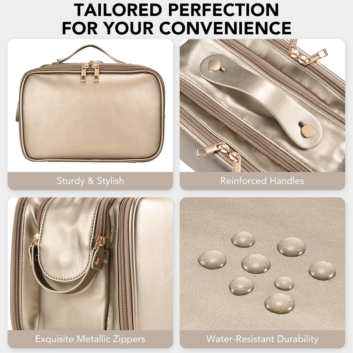 Travel Makeup Bag Women's Large Capacity Cosmetic Portable Organizer Large Opening Waterproof