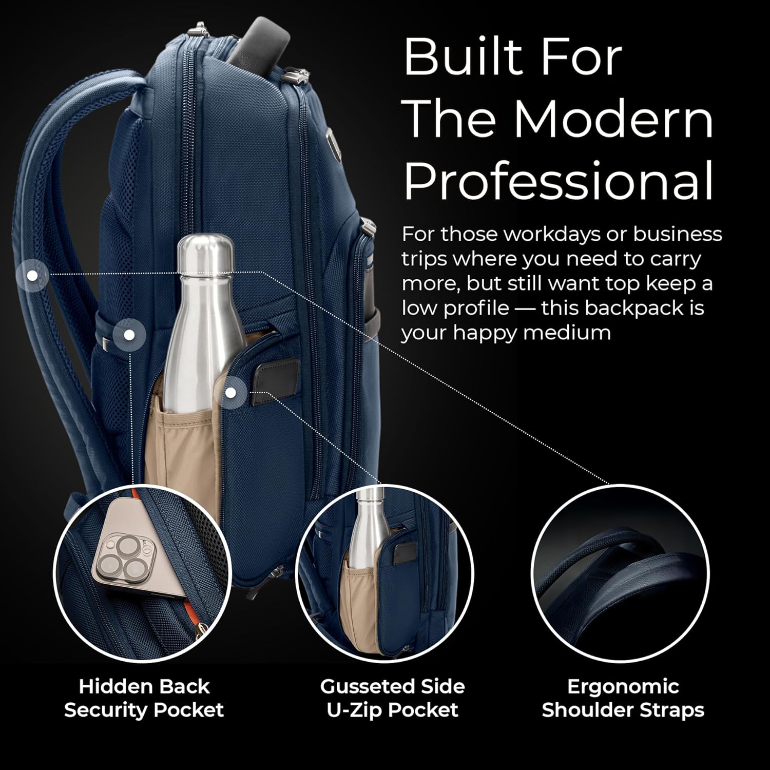 Briggs & Riley Medium Backpack for Women & Men - Laptop Backpack, For Work & Travel, Carry On Size