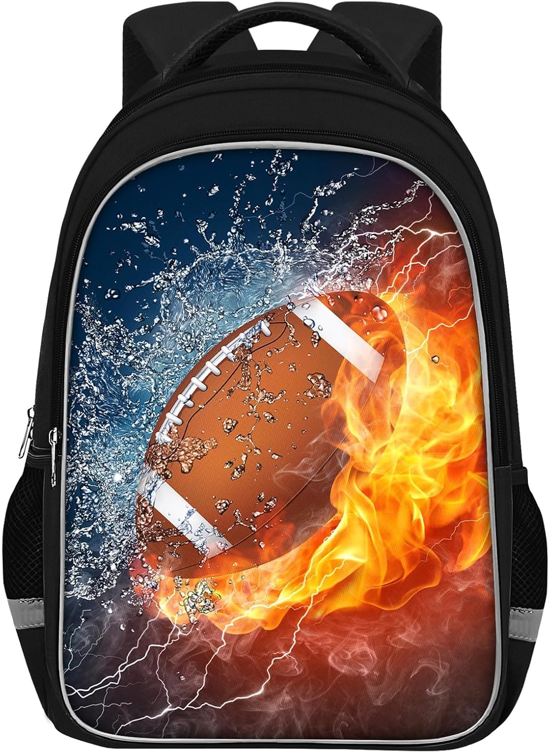 School Backpack for Boys - American Football Boys Backpack for Kids Children Elementary Middle School - 17 Inch Sport Bookbag Travel Back Pack for Ages 6-14