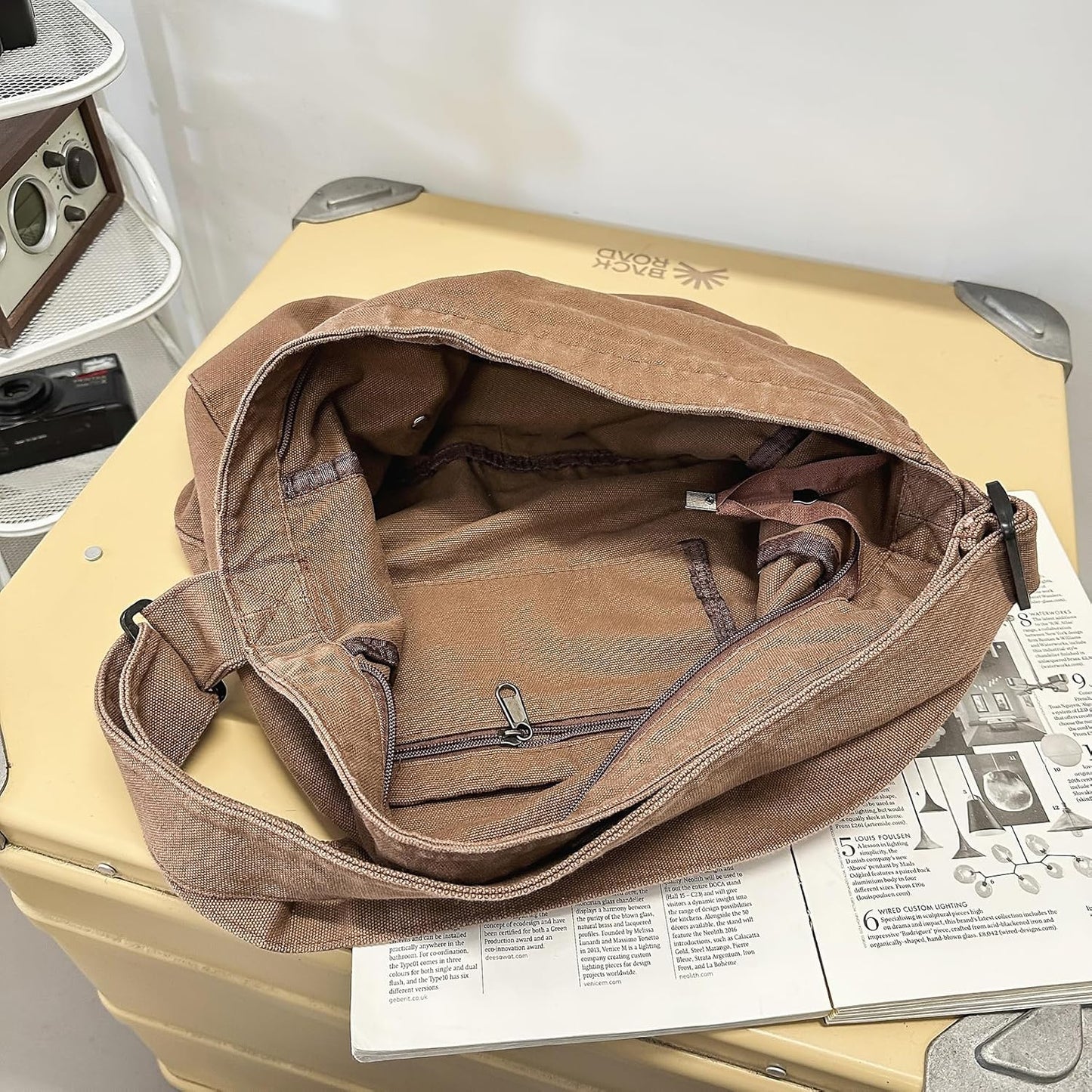 Canvas Messenger Bags for Women Crossbody Bag for School Hobo Men Cute Large Shoulder Lightweight