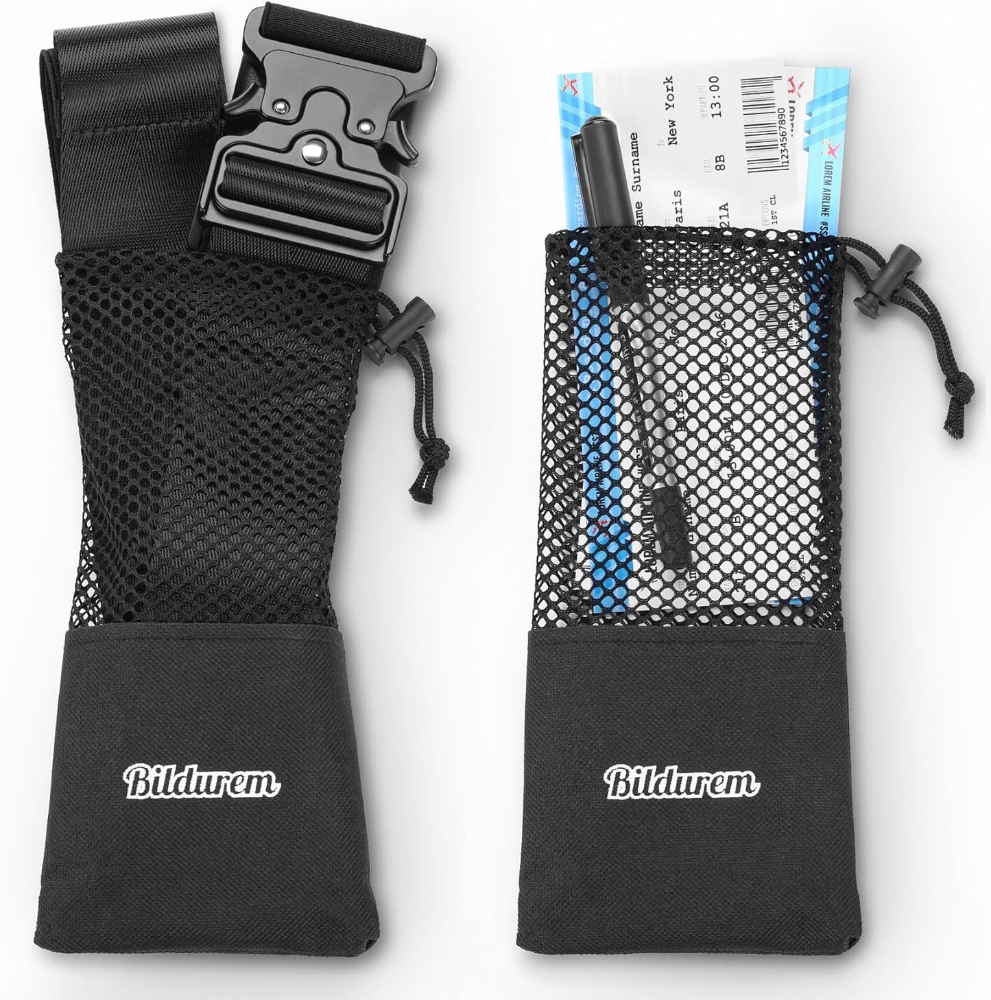 Travel Belt for Luggage Over Handle - Heavy-Duty Adjustable Luaggage Strap for Add a Bag to Carry On Suitcase - Hands-Free for Airport Trip(Storage Bag Included)