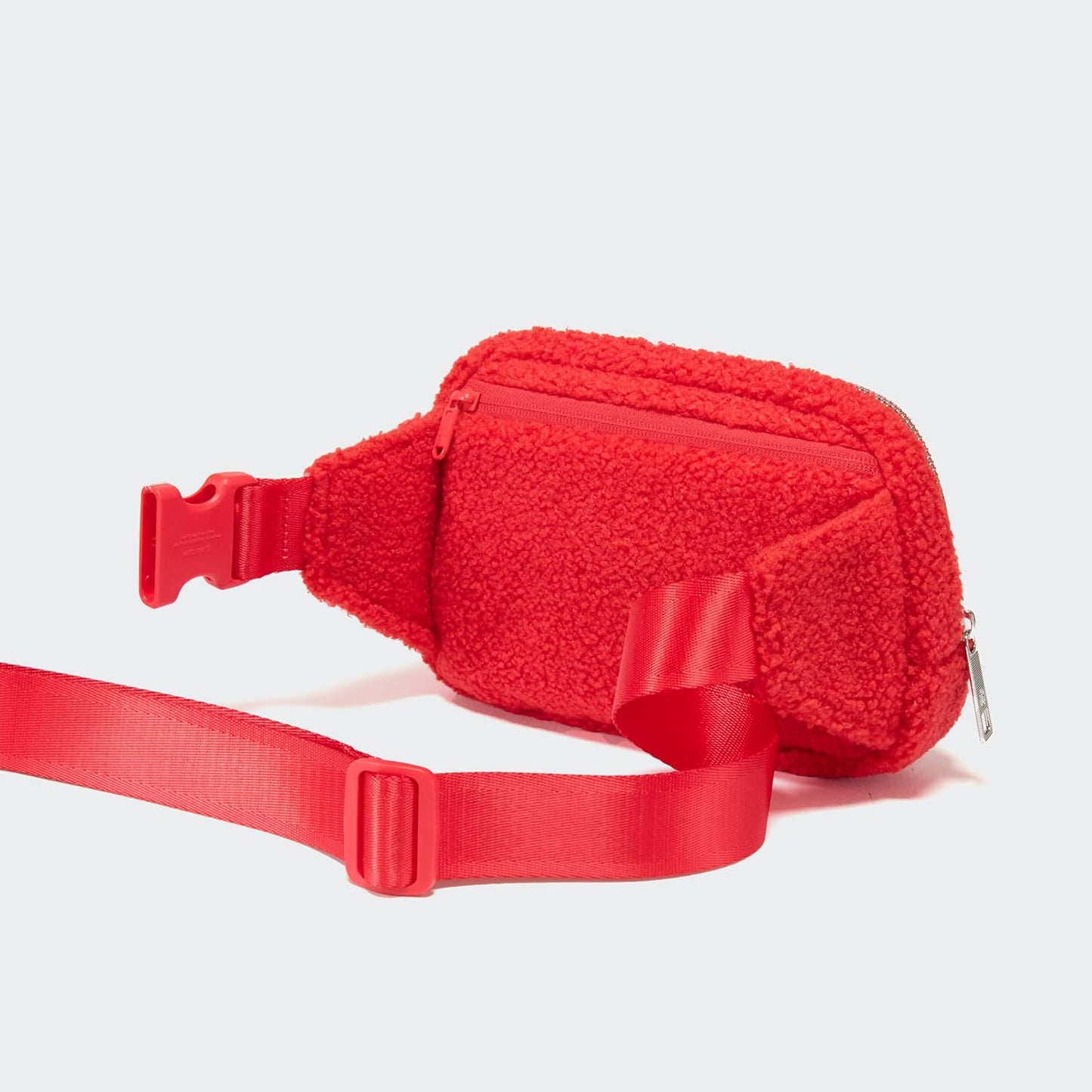 Pander Large 2L Fanny pack Everywhere Fleece Belt Bag for Women and Men with Adjustable strap Belt. (Red)
