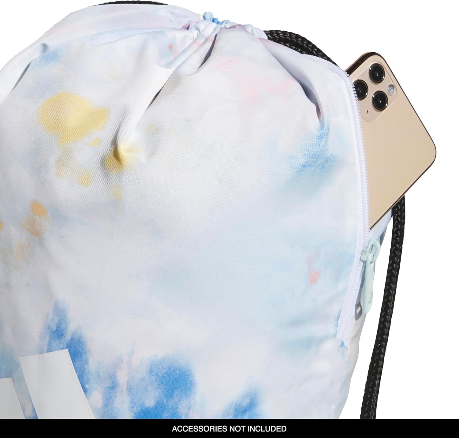 adidas Ready Sackpack – Drawstring Backpack Lightweight Small Gym Bag, Tie Dye Wash Halo Mint