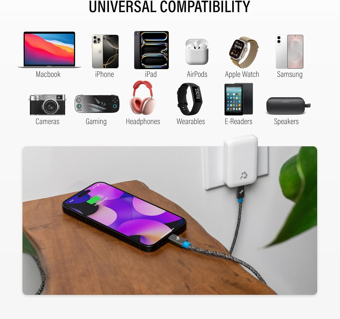 Nimble Wally Ultra Flat USB C Charger, 30W Slim Wall Charger Travel Ready Fast Charging Block, Foldable Power Adapter for Macbook iPhone 17/16/15/14/13 Pro Max, Samsung Galaxy Pixel Tablet Airpod iPad