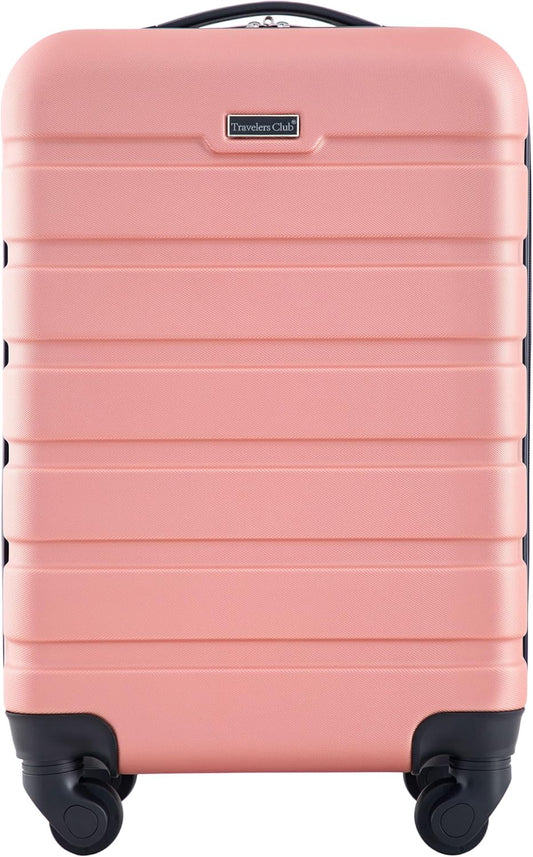 Travelers Club Harper Luggage, Rose Gold, 22-Inch Carry-On