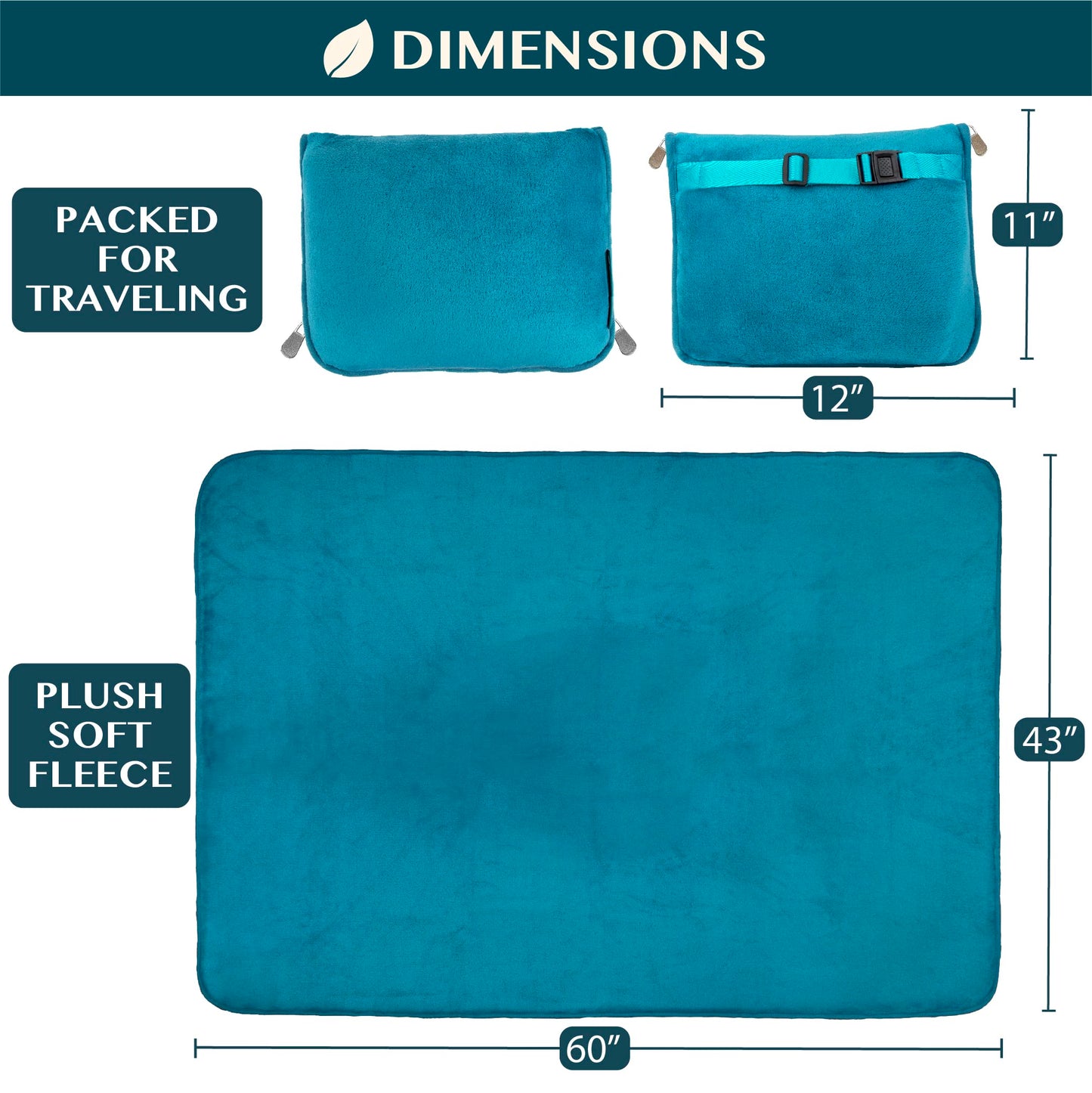 PAVILIA Travel Blanket Pillow, Soft Airplane Blanket 2-IN-1 Combo Set, Plane Blanket Compact