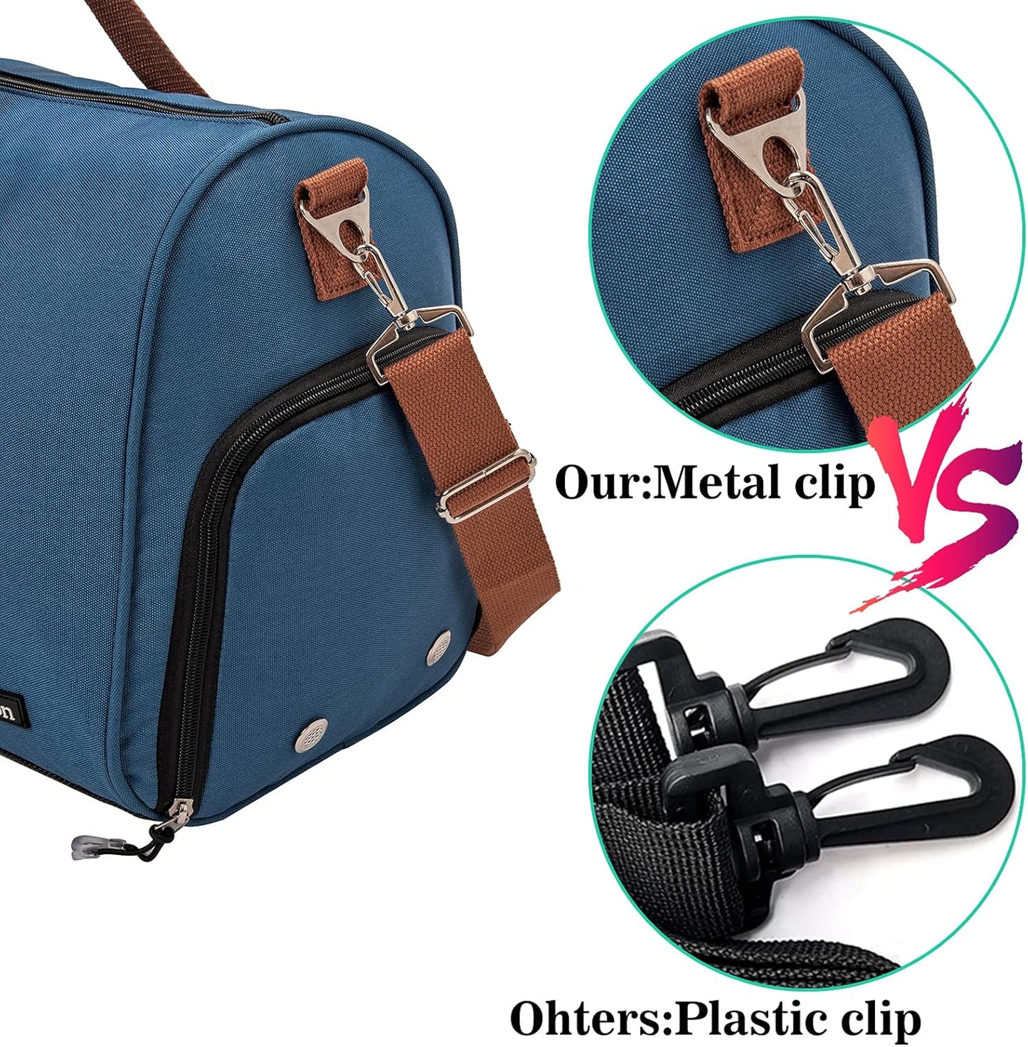 Kuston Sports Gym Bag with Shoe Compartment&Wet Pocket,Travel Duffel bag,Weekend Bag,Workout Bag Suitable for Men and Women