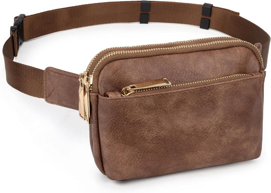 UTO Fanny Pack for Women Crossbody Trendy Fashion Belt Purse Chest Waist Hip Bumbag for Outdoor Shopping Travel Hiking