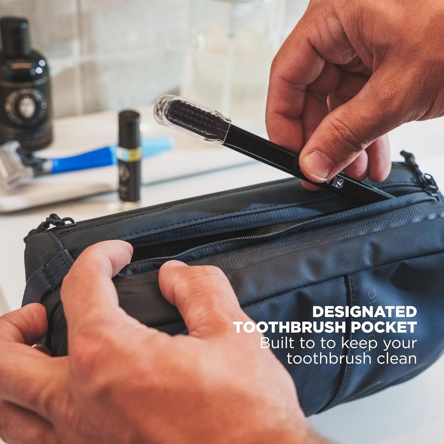 NOMATIC Toiletry Bag for Trips - Great for Travel Size Toiletries - Travel Essentials Wash Bag