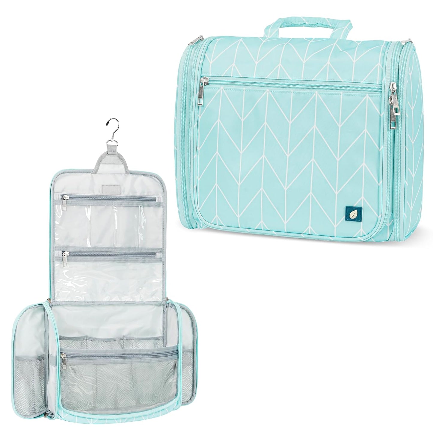 PAVILIA Large Hanging Toiletry Bag Travel Bag Women Men, Cosmetic Organizer, Water Resistant Makeup