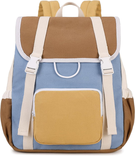 Girls Backpack Travel Backpack For School Kids Canvas Book Bag for Boys, Brown