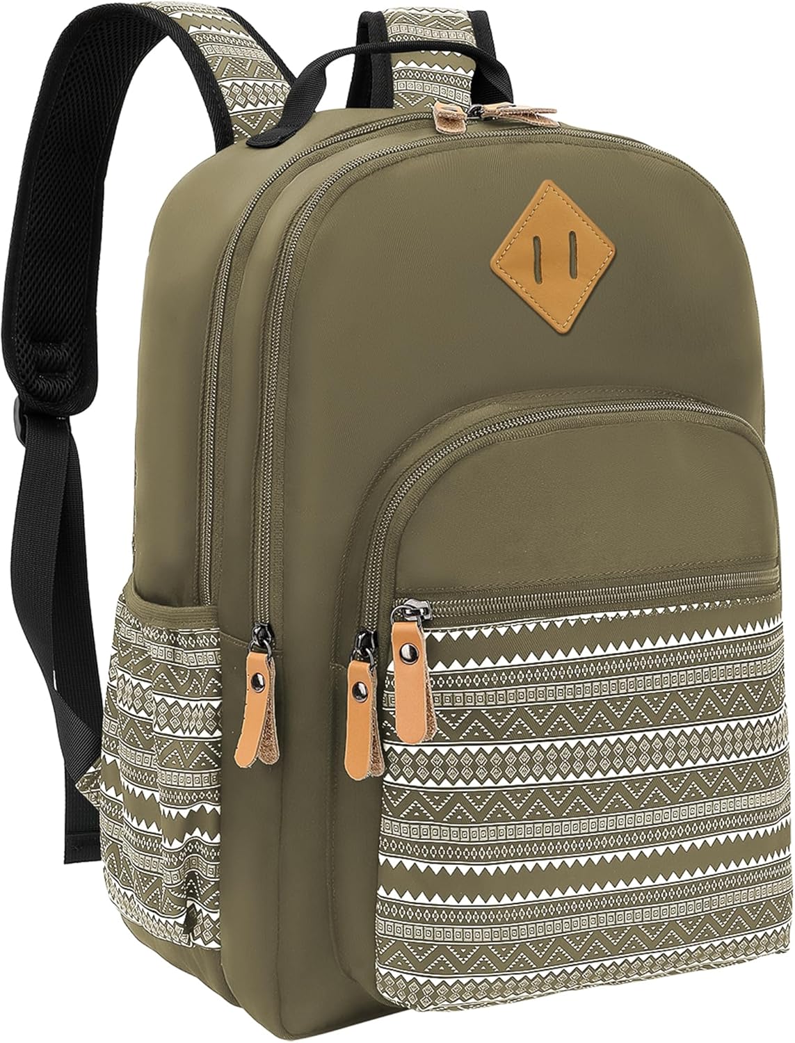 Travel Backpack Geometric Water Resistant Stylish Laptop Backpacks College Dapack Flight Approved Carry On Bag Green