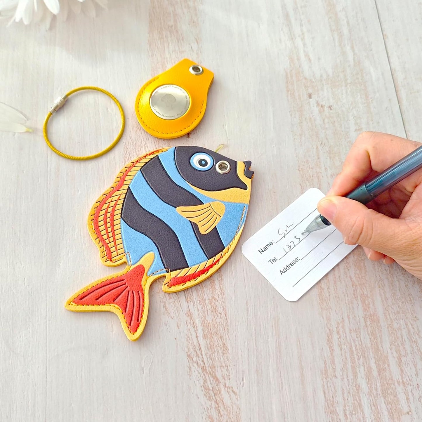 Luggage Tags for Suitcases, Faux Leather Cute & Funny Travel Suitcases Tag with ID Label,Stainless Steel Loop