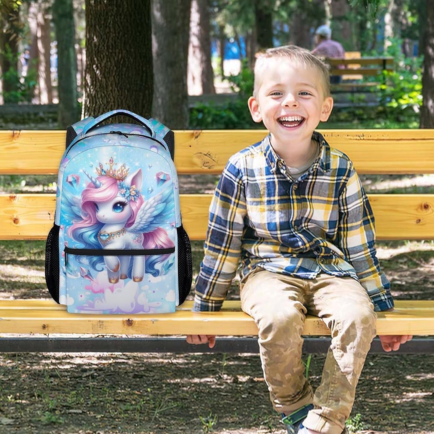 Backpack for Girls - Unicorn Backpack for Kids - Toddler Bookbag School Supplies - 17 Inch Cute School Bag for Primary Kindergarten Preschool