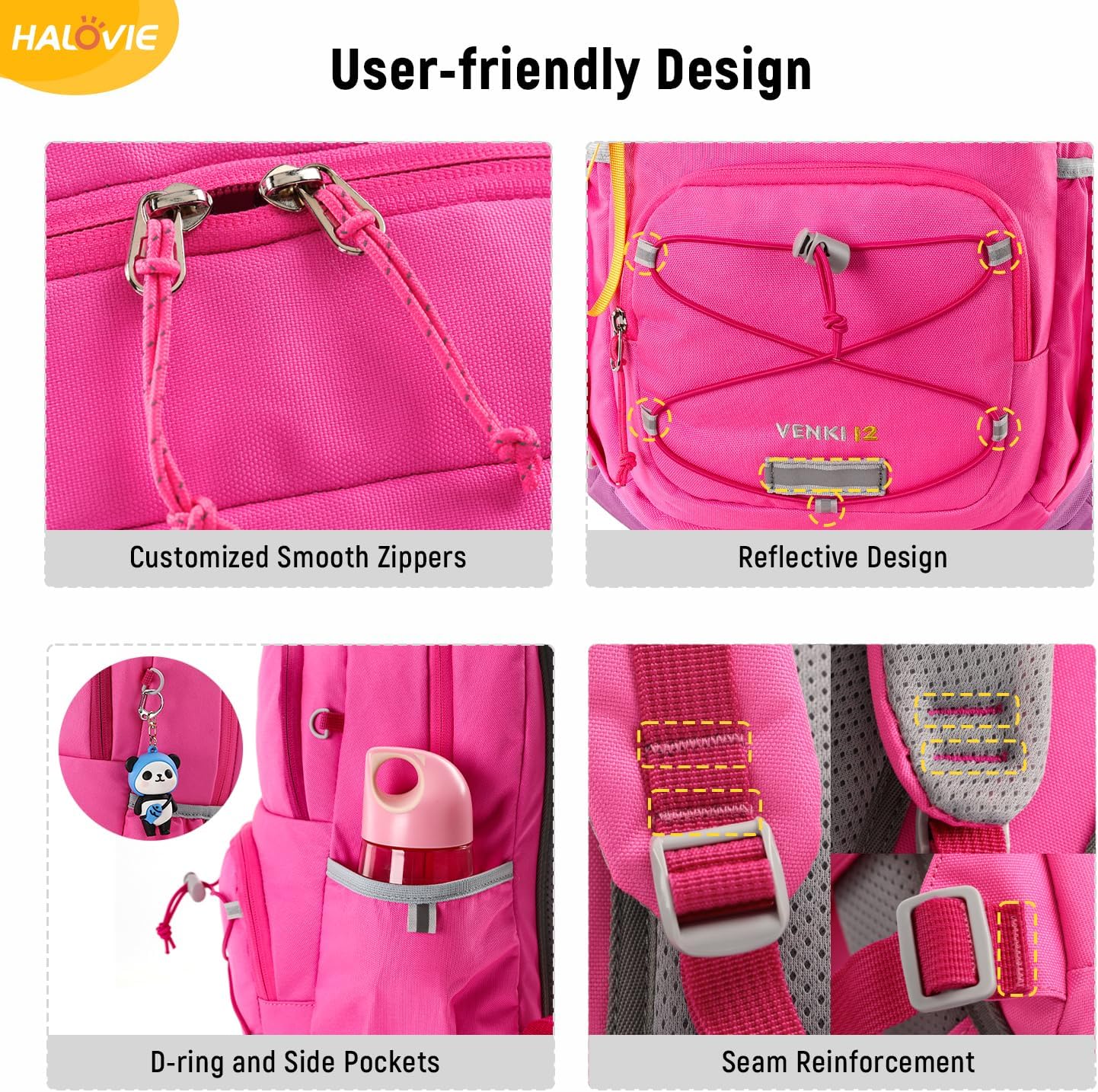 HALOVIE Kids Travel Backpack Lightweight Small Kids Daypack Preschool Kindergarten Children SchoolBag for Boys Girls
