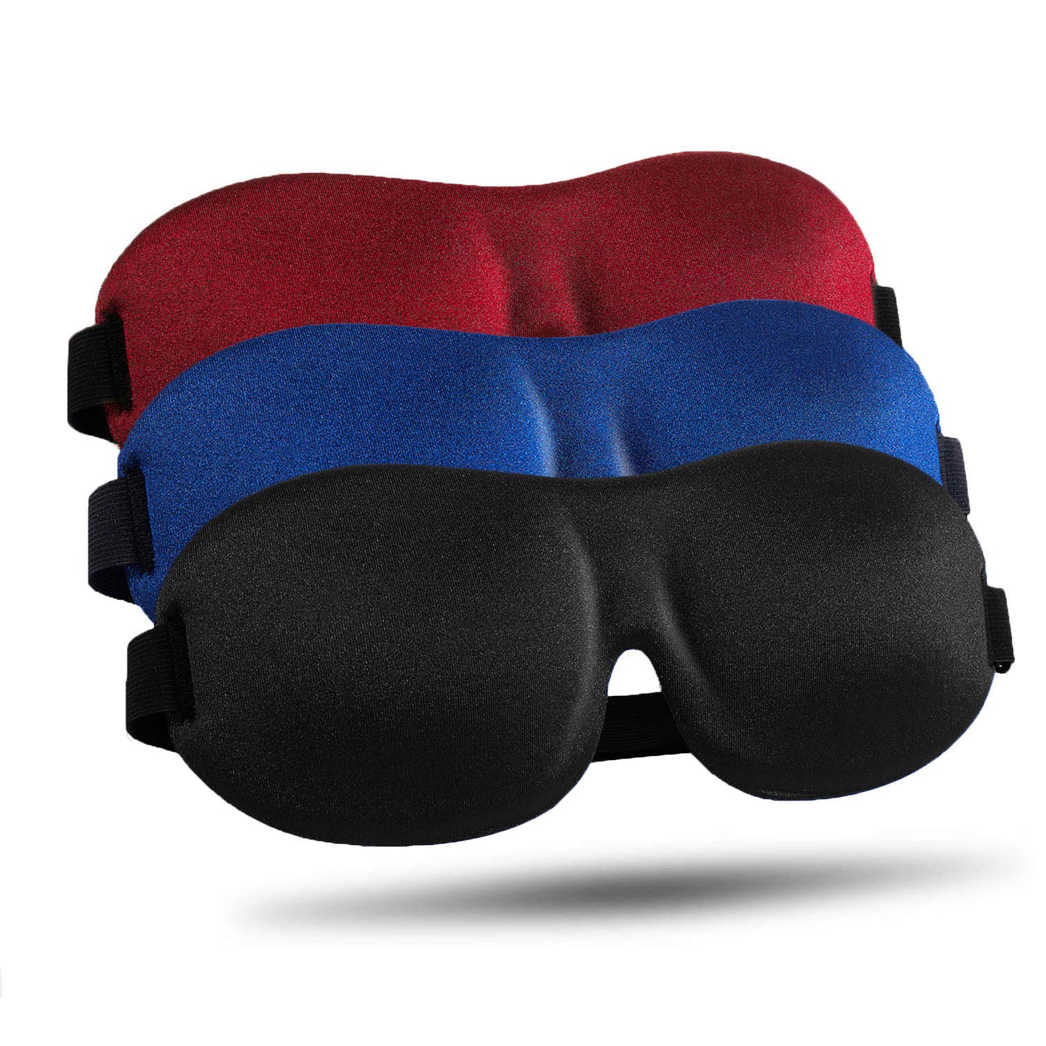 LKY DIGITAL Sleep Mask for Side Sleeper 3 Pack, Blackout 3D Eye Mask