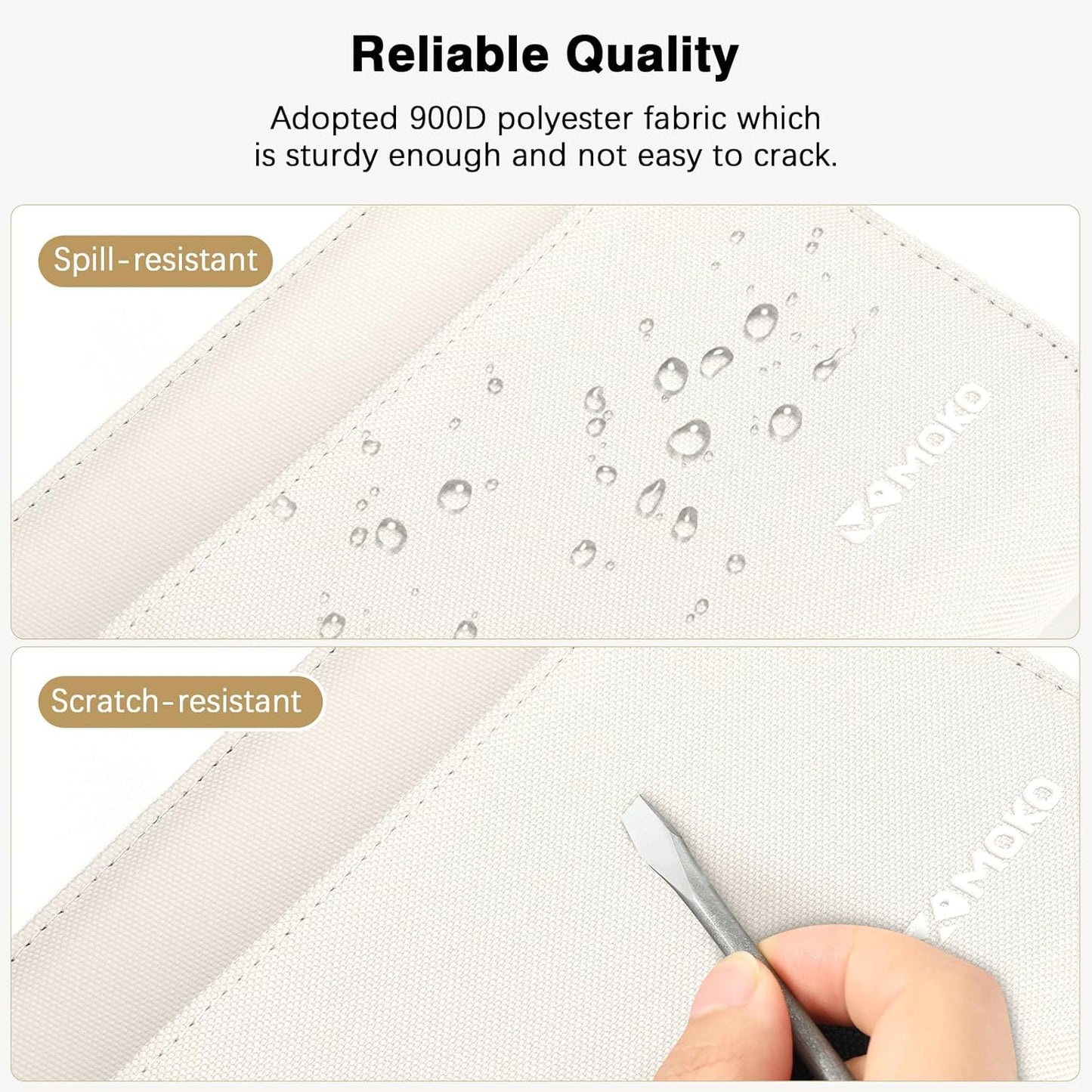MoKo Family Passport Holder for 5, RFID Blocking Passport Wallet for Men Women, Travel Wallet Holder with Multiple Compartments, Travel Document Organzier for Cards, ID, Tickets, Keys, Beige
