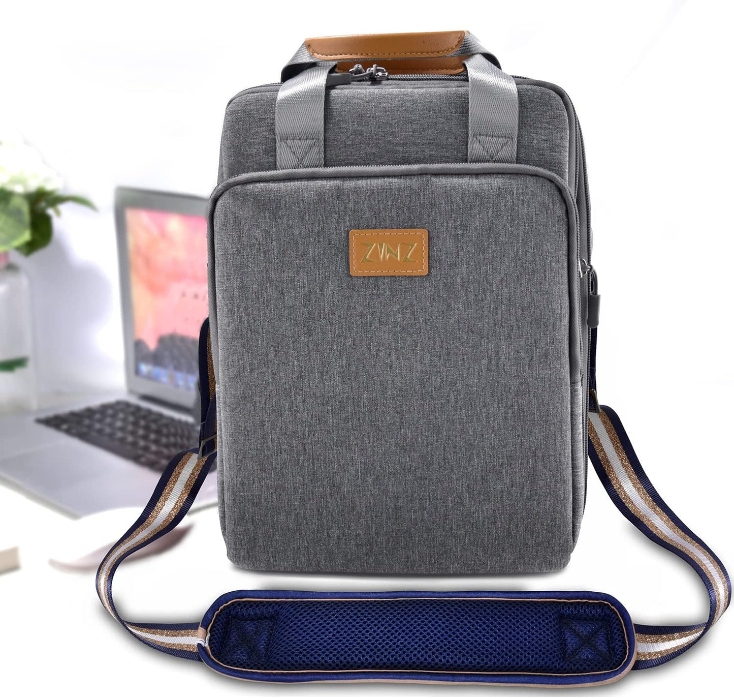 ZINZ Shoulder Strap 58" Ultra-Thick Fixed Padded and Adjustable Buckles Crossbody Strap for Briefcase Laptop Bag Luggage